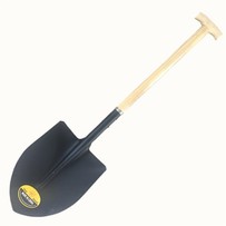 Okrągła łopata do malowania z drewnianą rączką